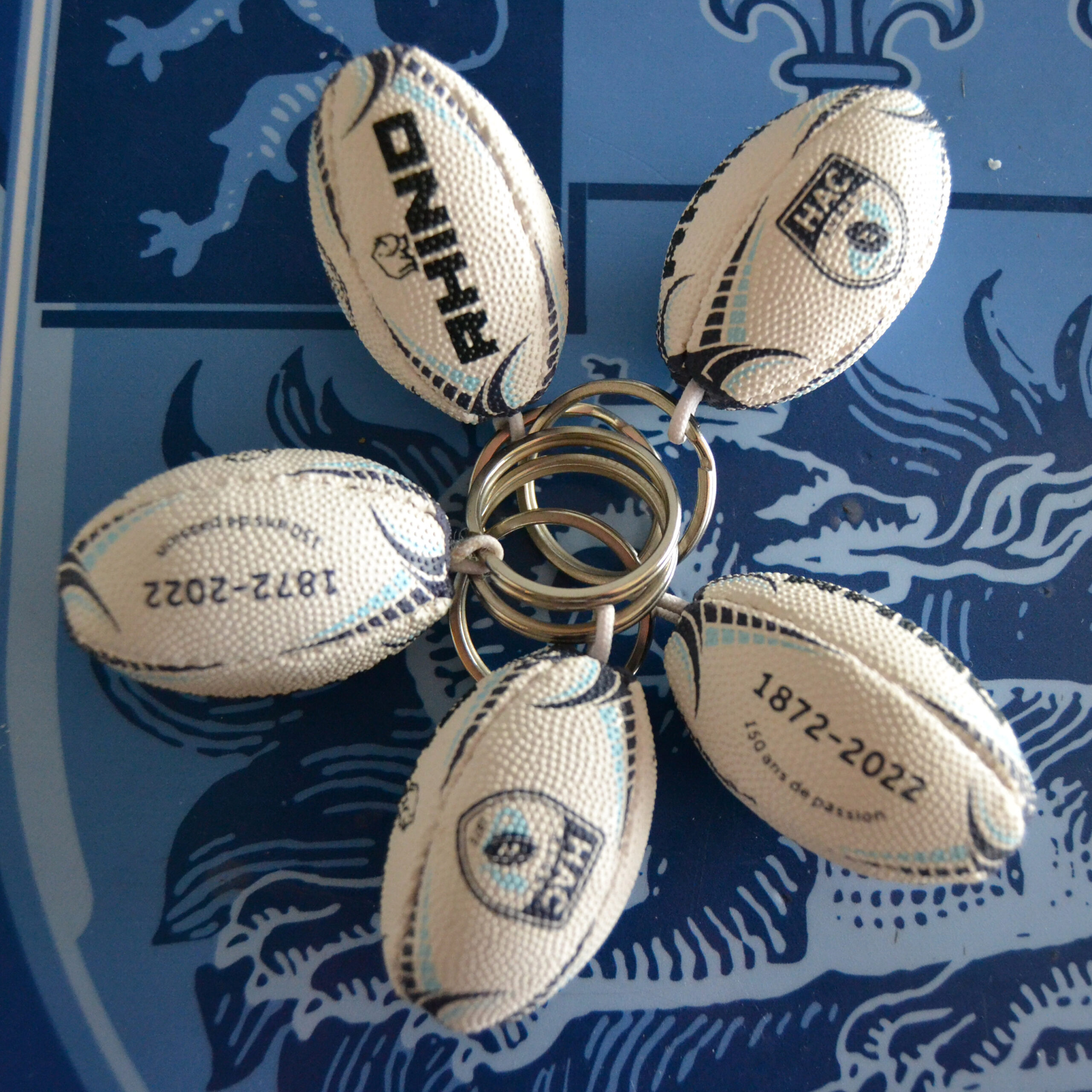 Ballon Vintage avec socle - Hac Rugby